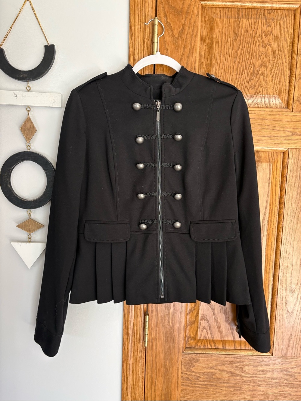 Apt. 9 Black Military-Inspired Peplum Jacket - Picture 4 of 4